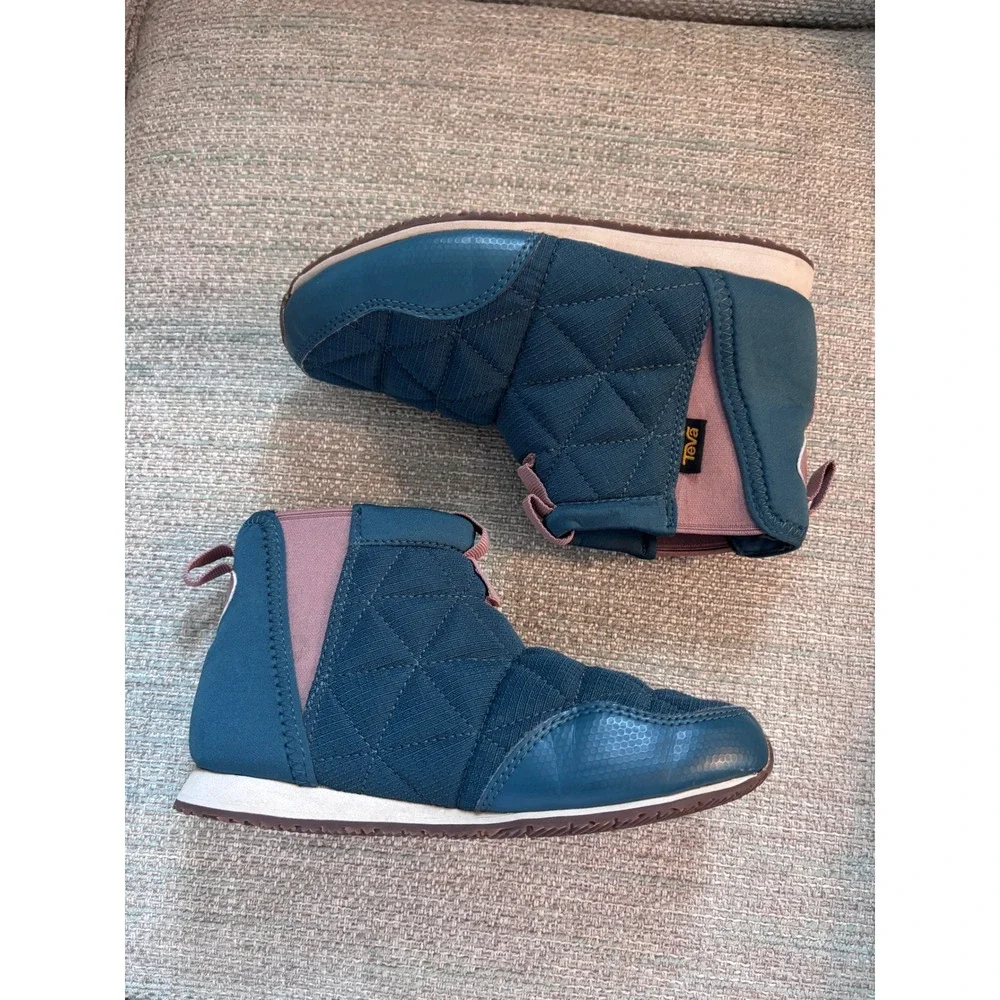 Teva Ember Reember Mid Quilted Camp Boots‎ Teal Pink Outdoor 1106332 Girls 1
